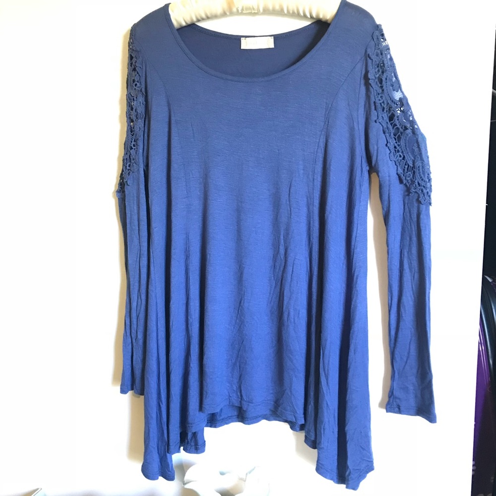 Altar’d State Dark Blue Crochet Sleeves | Small